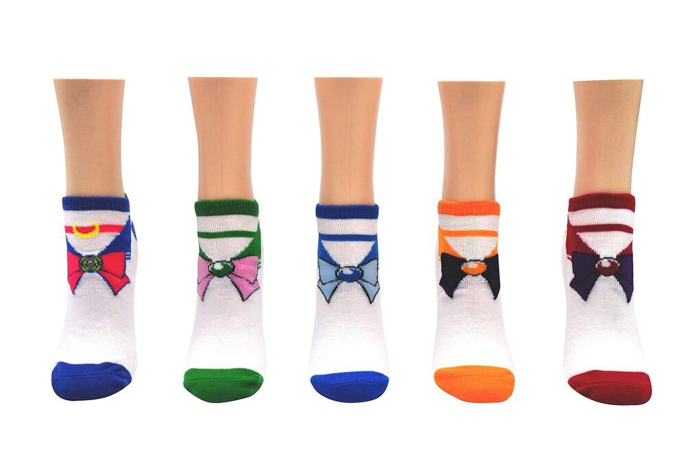 Sailor Moon Sailor Scouts 5 Pack Ankle Socks Women’s 4-10 New Anime